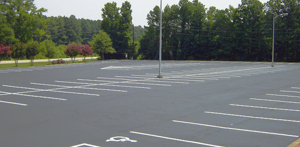 asphalt parking lot